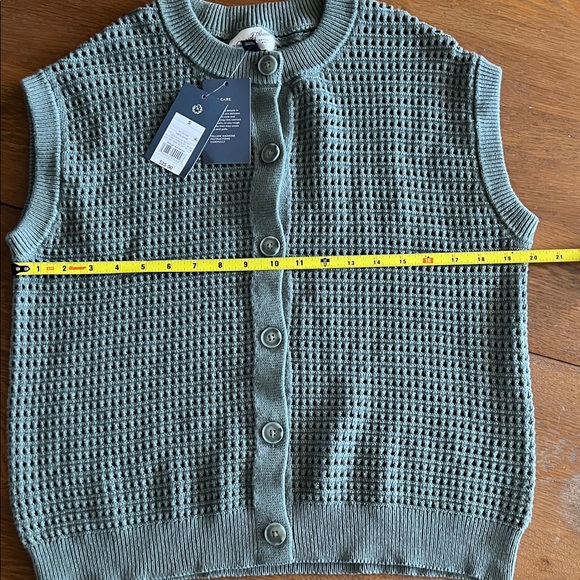 Women's Small Pointelle Sweater Vest- NWT - Picture 4 of 8